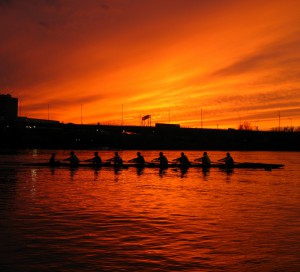 HOCR sunset rowers