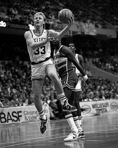 Larry Bird unflappable? Not so much in 1984. Photo: Steven Carter/Creative Commons.