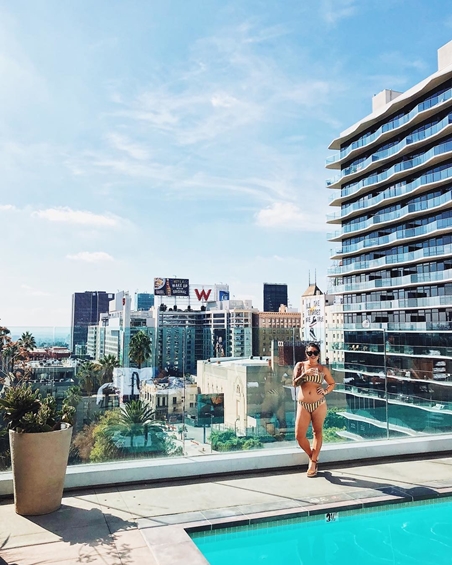everly pool and la skyline image credit vickyverymuch
